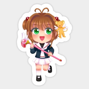 Sakura Card Captor - Sakura Kinomoto and Kero chibi Sticker